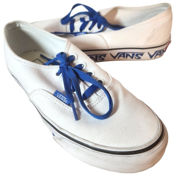 Vans Authentic 'Sketch Sidewall' White Blue VN0A38EMQ9M Mens Size